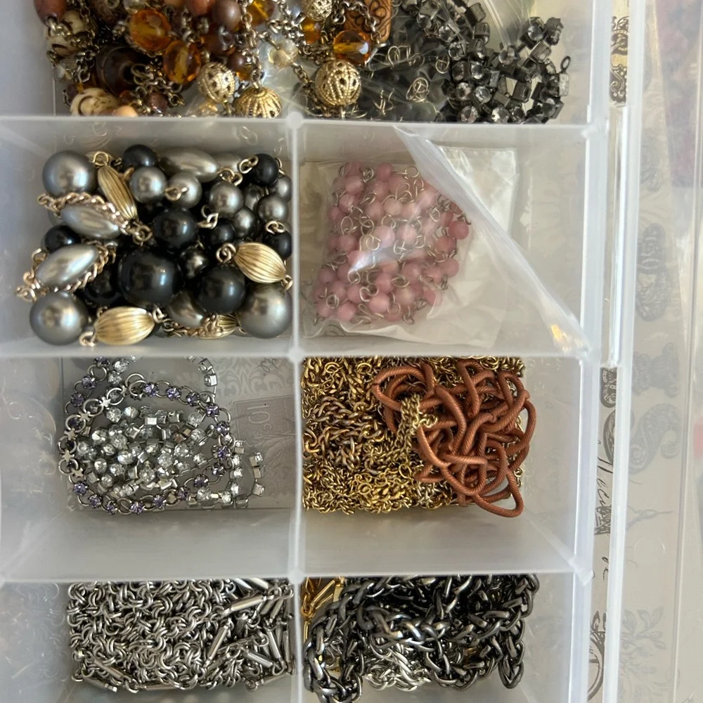 HUGE LOT OF CHAIN ROSARY BEADS FOR JEWELRY MAKING